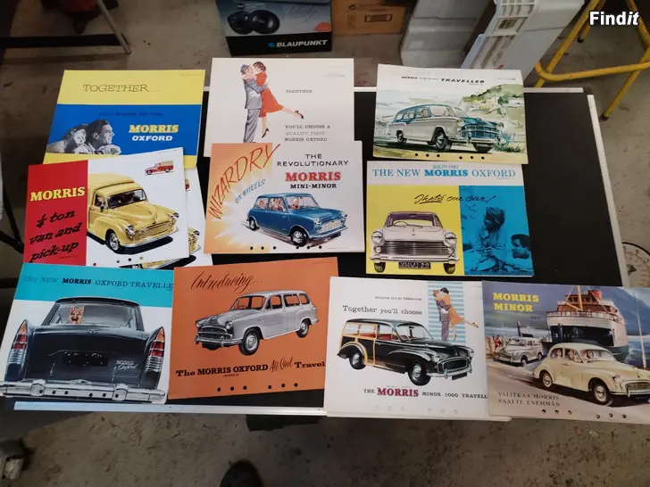 Säljes Morris autojen esitteitä lisää