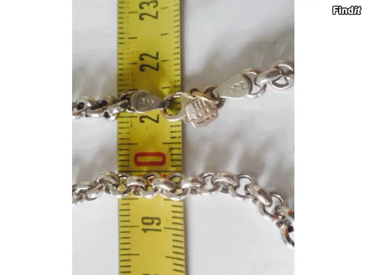 Myydään 14K valkokultainen rannekoru 18,7cm