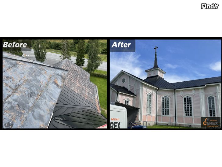 Säljes Tvättning och målning av tak samt fasader
