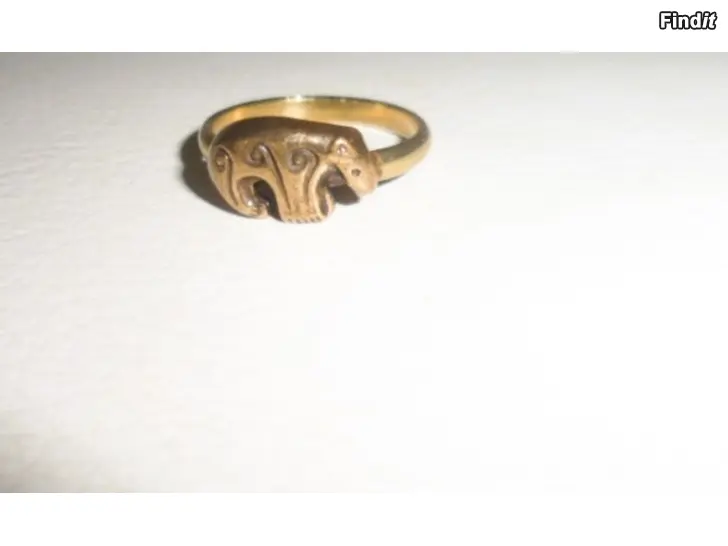 Säljes Kalevala karhu sormus pronssi koko 16,5-17