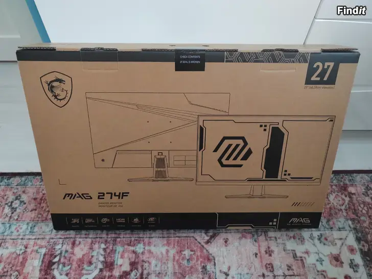 Myydään Uusi MSI MAG 274F FHD IPS 200 Hz 27 pelinäyttö