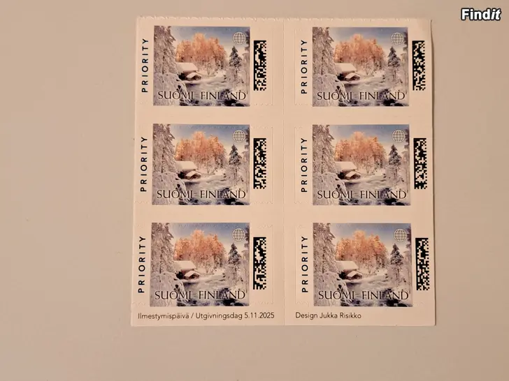 Säljes Postimerkit/ ikimerkit ukomaan kirjelähetyksiin, 6 kpl