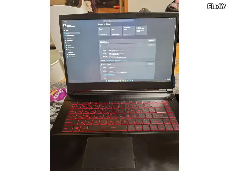 Säljes MSI GF65 Thin 10UE  RTX 3060 / i7 / 16GB / 144Hz