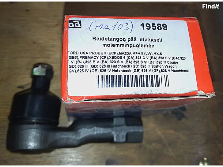 Myydään Mazdan raidetangon ulkopäitä