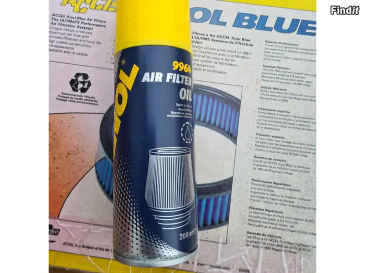 Myydään WW, Audi  Luftfilter   Ca 21x26cm19,2x23,5cm  ACCEL KOOL BLUE AIR FILTER