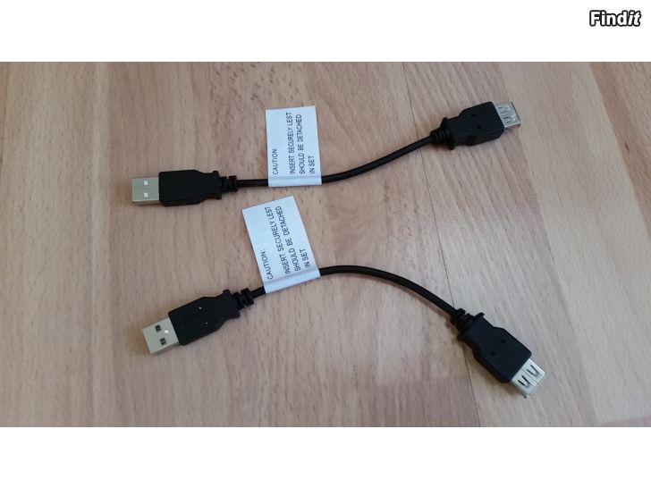 Myydään USB jatkojohto 10cm 2kpl -3e