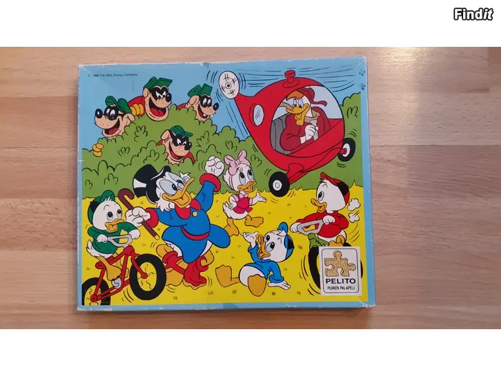 Myydään Disney vintage  1988 Ankronikka puinen palapeli 4e