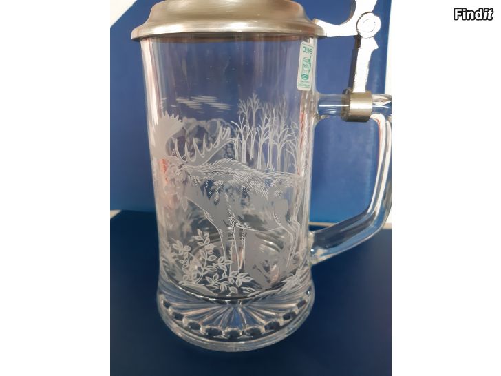 Säljes Ölstop i glas och tenn