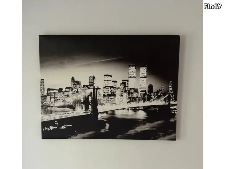 Myydään Mustavalkoinen New York canvas-taulu 62 x 47 cm