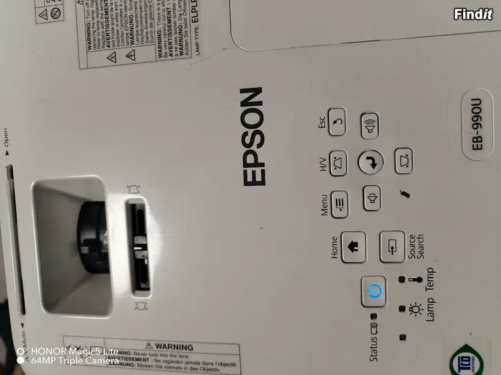 Myydään Full Hd projektori EPSON EB-990U