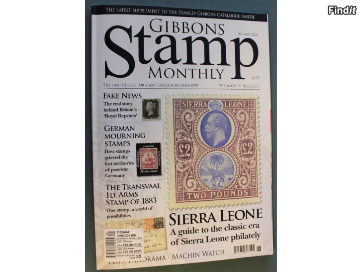 Säljes Gibbons Stamp Monthly August 2021