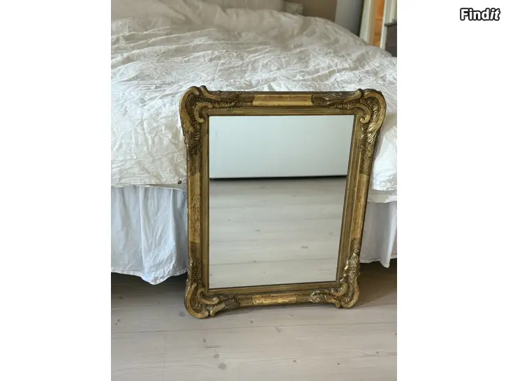 Säljes Gammal guldspegel