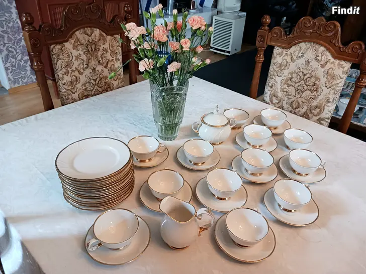 Säljes Arabia Kultakoriste kaffeservis vintage