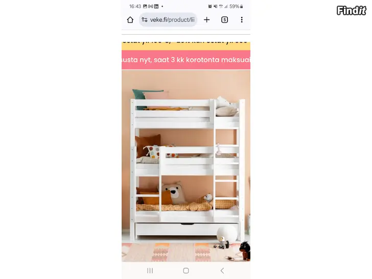 Myydään Liisapieni kessossänky 3sänkyä