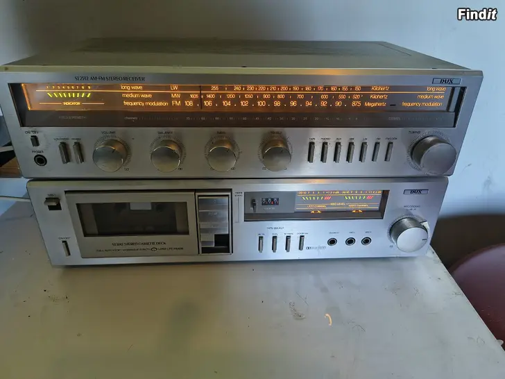 Myydään Retro stereot dux