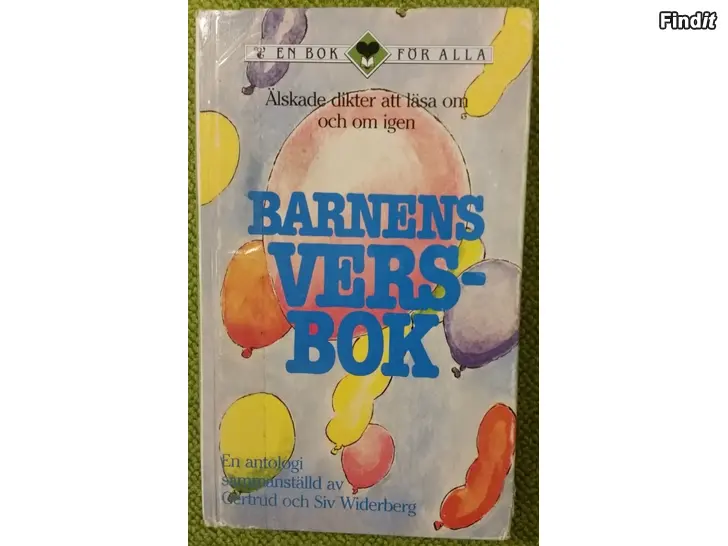 Myydään Barnens versbok En bok för alla  -pris 2e