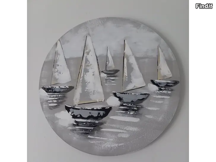 Myydään Pyöreä canvas-taulu, halk. 50 cm