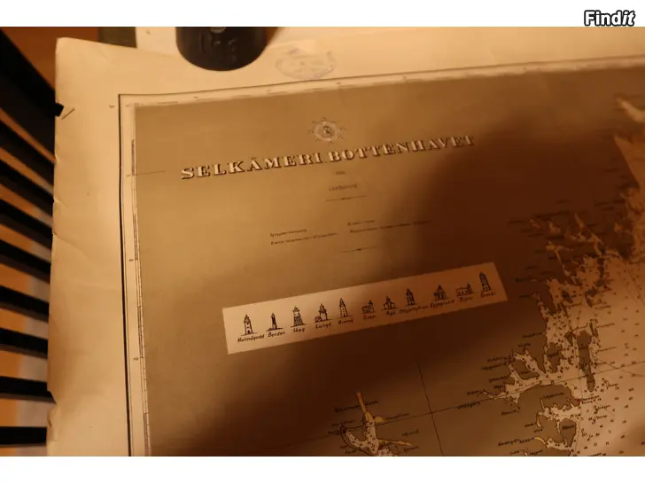 Säljes Gamla sjökort / Vanhoja merikortteja