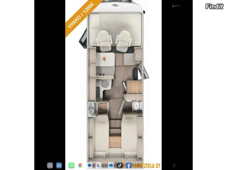 Vuokrataan Vuokrataan asuntoauto Fiat Carado I 447