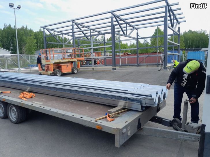 Säljes Itsekantavia-tiilikuvio-,suoraprofiilikattopellit Savenmaalta,Nivalasta