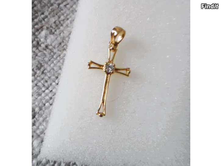 Myydään 18K kultariipus 0,05ct timantti