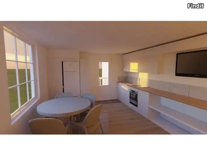 Uthyres Etta med öppen planlösning centralt på lugnt naturnära område snart färdig renoverad med nytt kök