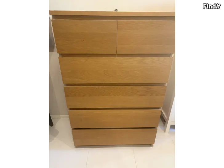 Säljes Ikea Malm - byrå med 6 lådor
