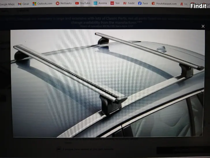 Myydään Uusi käyttämätön Volvo V60/V60cc katto/takkateline 2011-2018