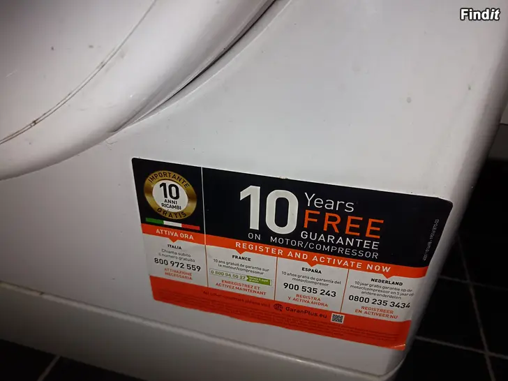 Myydään Whirlpool pesukone, 10 vuoden takuulla