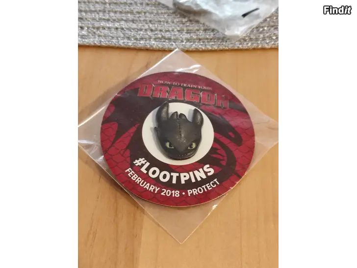 Myydään Loot Crate February 2018 Protect How To Train Your Dragon Enamel Lootpin NIB