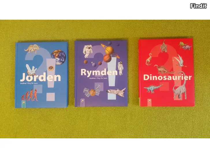 Myydään 3 barnböcker i serie Kunskap i färg för barn pris 7e styck