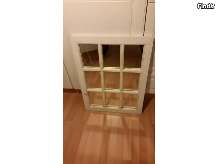 Myydään Ikkunapeili peilitaulu 60x45cm valkoinen puuraami  -6e