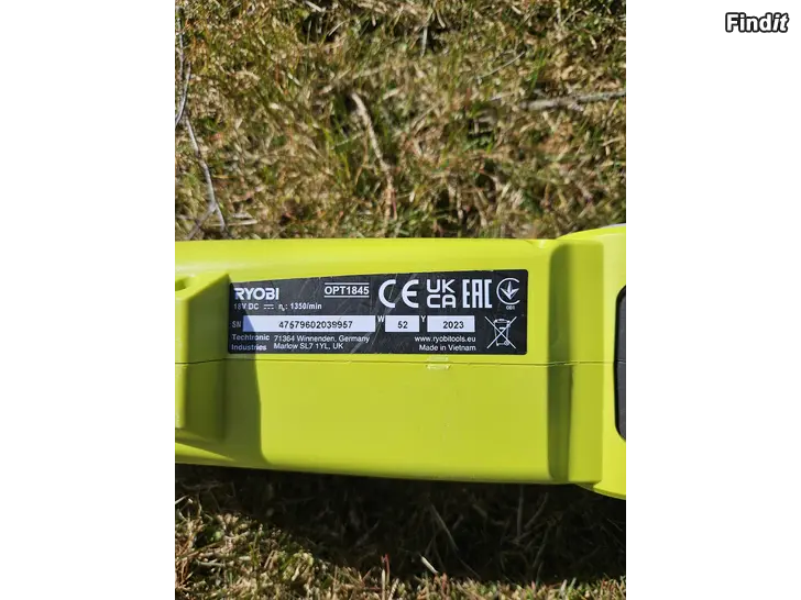 Myydään Ryobi OPT1845 ONE+ 18V RUNKO