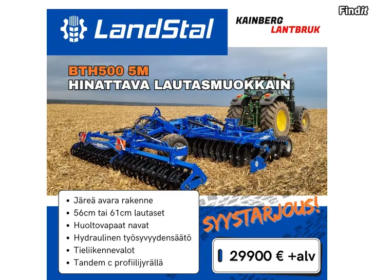 Myydään Landstal muokkauskoneet