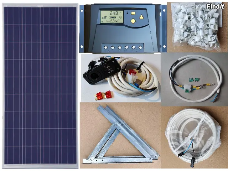 Myydään Aurinkosähköpaketti mökkiin 160W 30A PWM, uusi, takuu