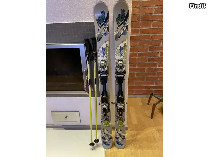 Säljes Slalomskidor - twintip - Elan - 125 cm