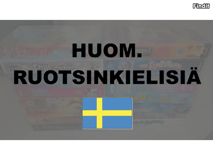 Myydään Ruotsinkielisiä VHS kasetteja piirrettyjä / elokuvia