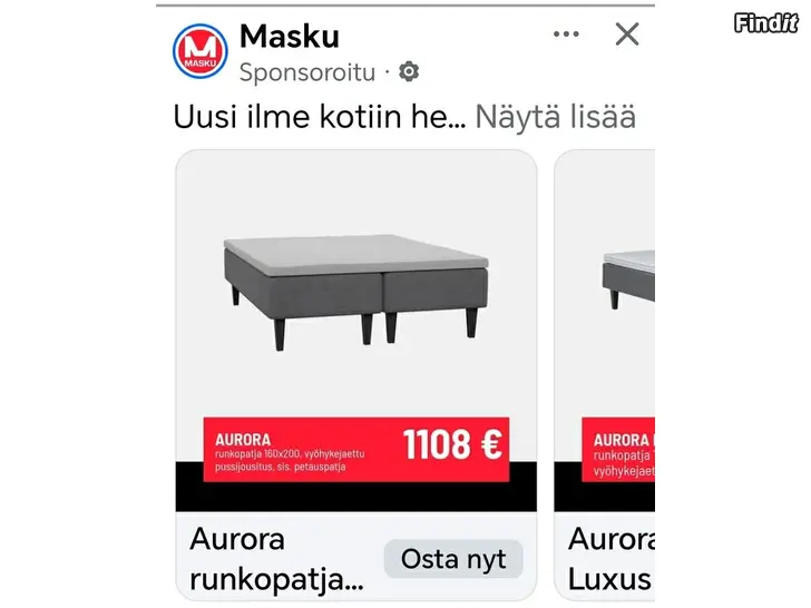 Myydään 160x200 parisänky+petauspatja