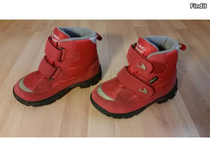 Myydään Viking Goretex talvikengät koko 27 punainen 4e