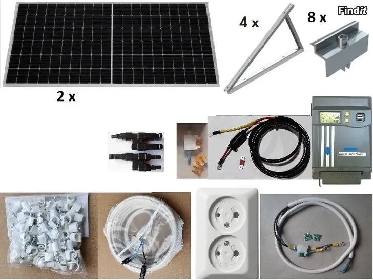 Säljes Solelsystem 2x440W 40A MPPT Till sommarstuga, nytt, garanti
