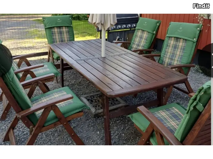 Säljes Träsgårdsbord och 6 stolar
