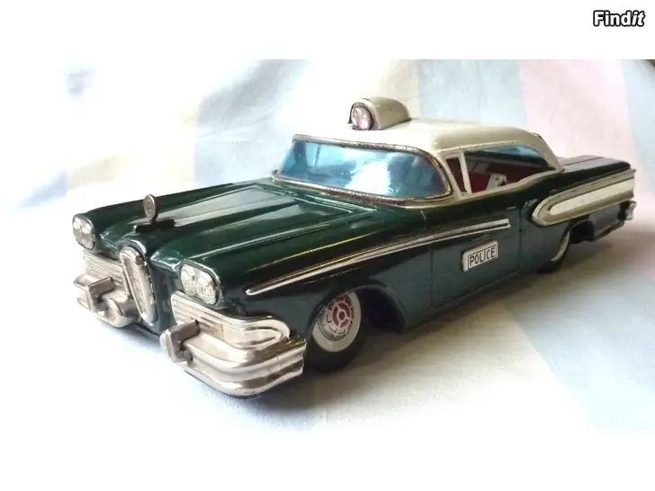 Myydään Vintage Police Edsel japanilainen peltiauto