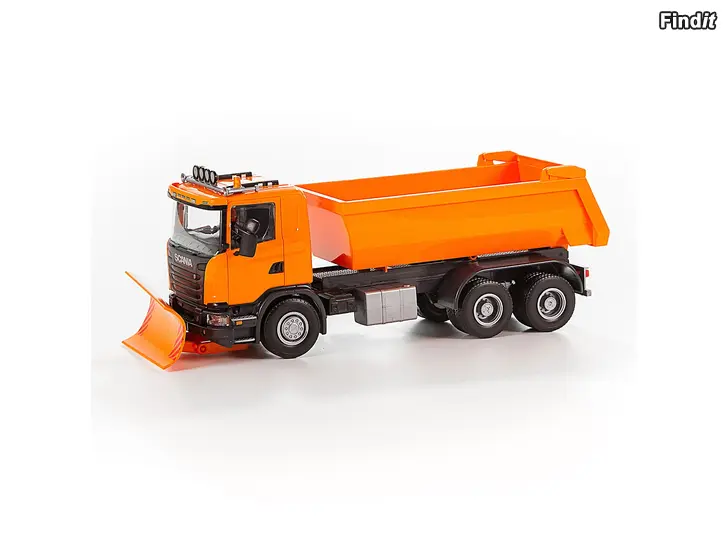 Säljes Julklappstips Lastbil / plogbil Scania orange 125 Emek