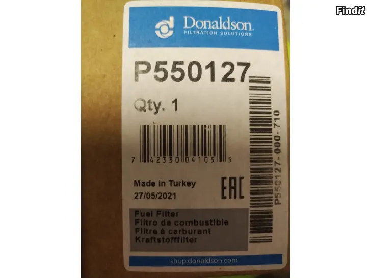 Säljes Bränslefilter Donaldson P 550127