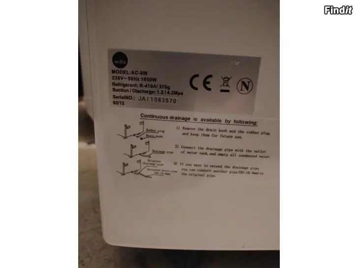 Säljes Air condition wilfa ac 9w