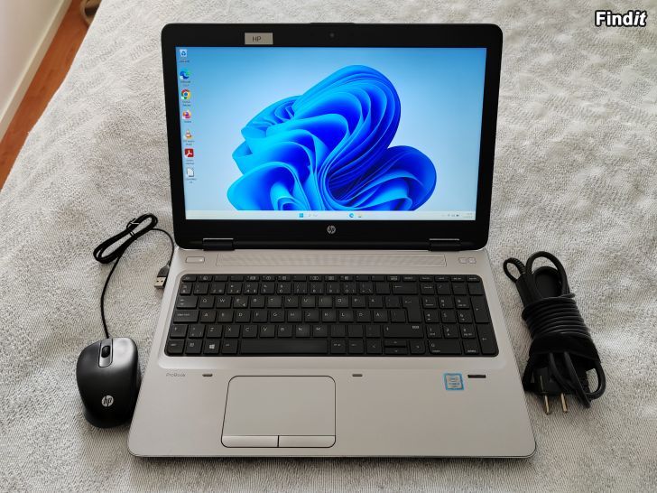 Myydään HP Probook, 15,6 näyttö, 8 Gt DDR4 keskusmuistia