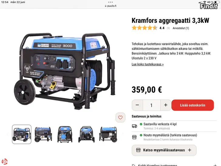 Myydään Aggregat