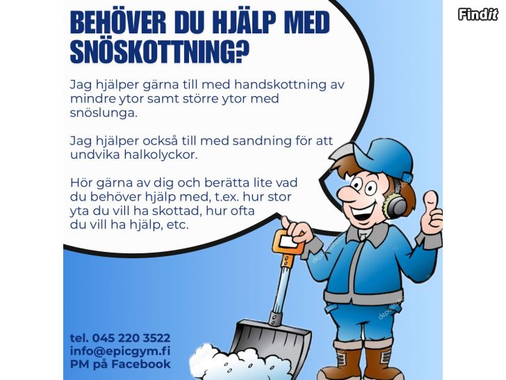 Säljes Hjälp med snöskottning