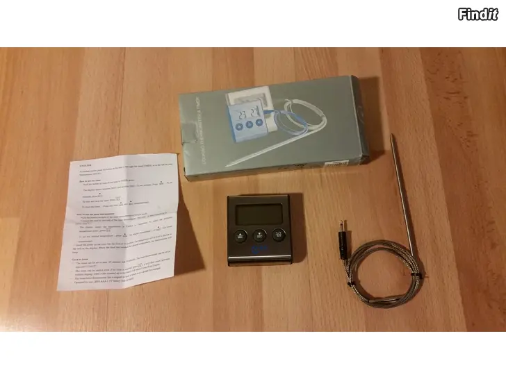 Myydään Digitaalinen paistomittari ja kello 4e