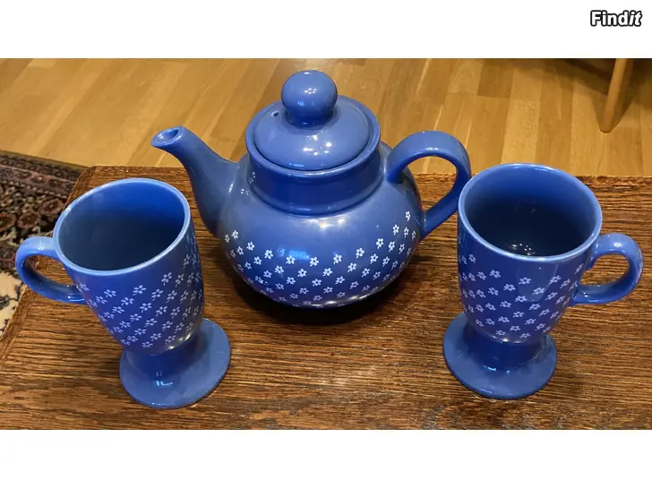 Säljes Vintage Södahl tekanna och två muggar
